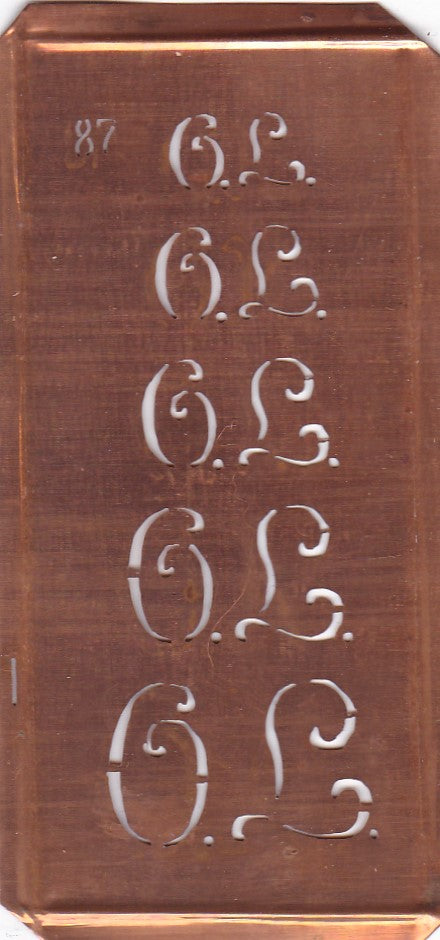 Stickschablone mit Monogramm OL in 5 Größen