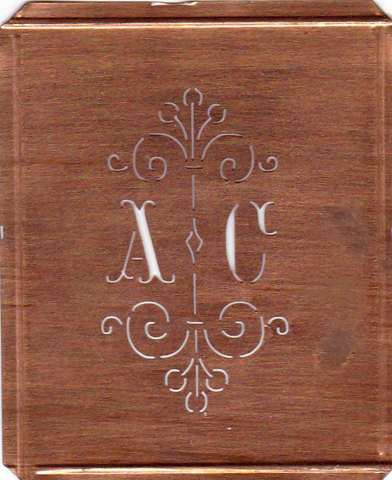 AC - Besonders hübsche alte Monogrammschablone
