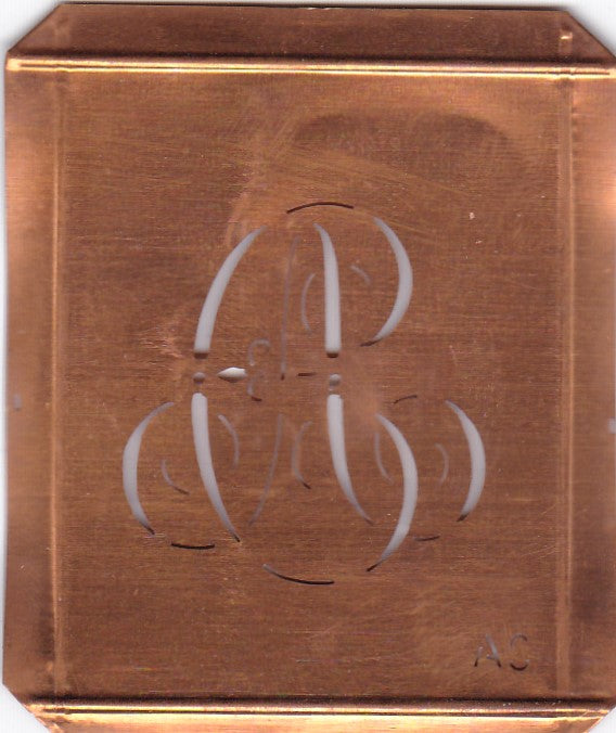 AC - Alte Monogramm Schablone zum Sticken und vieles mehr