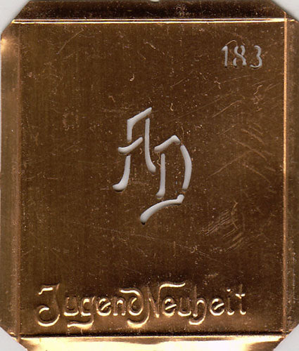 AD - Kleine interessante Monogramm Schablone