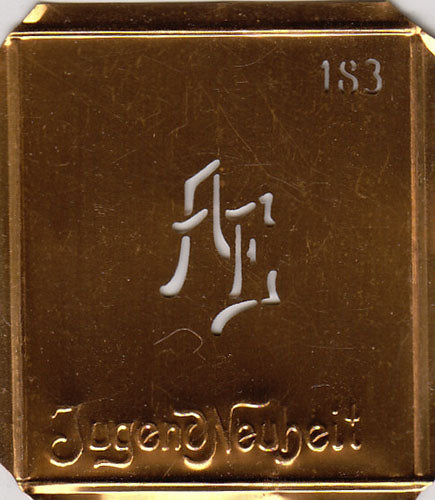AE - Kleine interessante Monogramm Schablone