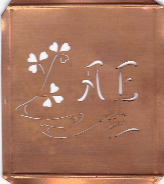 AE - Außergewöhnliche alte Monogrammschablone