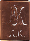 AK - Stickschablone für 2 verschiedene Monogramme