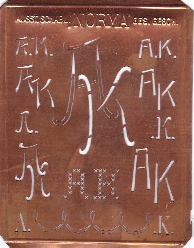 AK - Hübsche alte Monogrammschablone