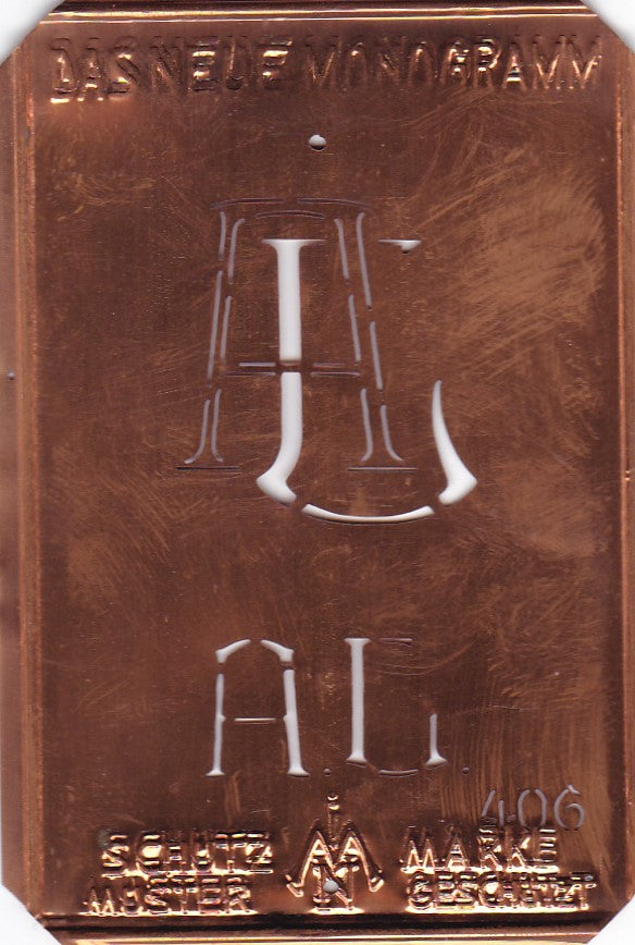 AL - Alte Jugendstil Monogrammschablone