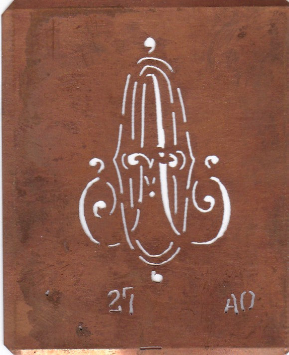 AO - Interessante Monogramm Schablone zum Sticken
