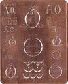 AO - Uralte Monogrammschablone aus Kupferblech