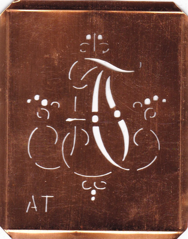 WA - Hübsche alte verschnörkelte Monogrammschablone
