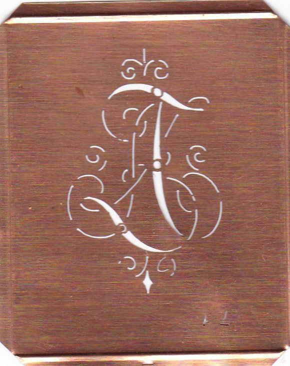 AZ- Alte, verschlungene Monogrammschablone