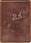 BA - Seltene Stickvorlage - Uralte Wäscheschablone mit Wappen - Medaillon