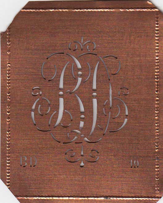 BD - Alte verschlungene zarte Stickschablone