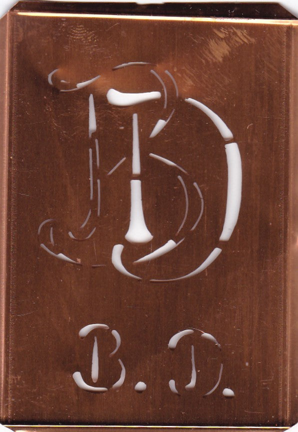 BD - Stickschablone für 2 verschiedene Monogramme