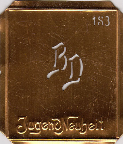BD - Kleine interessante Monogramm Schablone