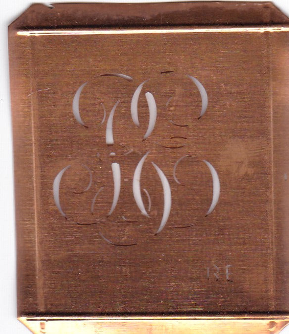 BE - Alte Monogramm Schablone zum Sticken und vieles mehr