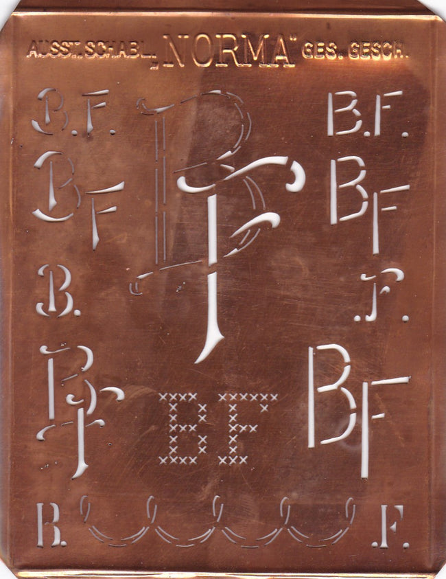 BF - Hübsche alte Monogrammschablone