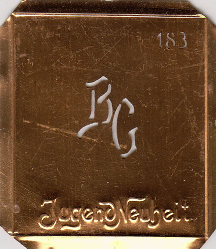 BG - Kleine interessante Monogramm Schablone
