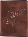 BG - Seltene Stickvorlage - Uralte Wäscheschablone mit Wappen - Medaillon