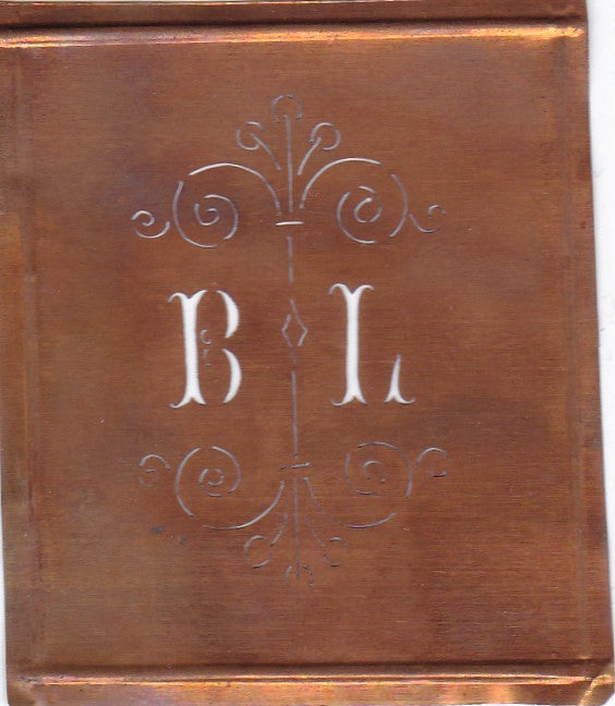 BL - Besonders hübsche alte Monogrammschablone