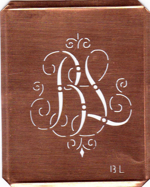 BL - Alte, verschlungene Monogrammschablone