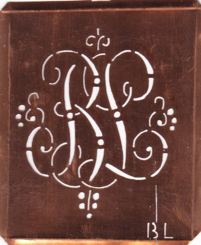 WA - Hübsche alte verschnörkelte Monogrammschablone