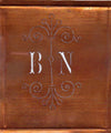 BN - Besonders hübsche alte Monogrammschablone