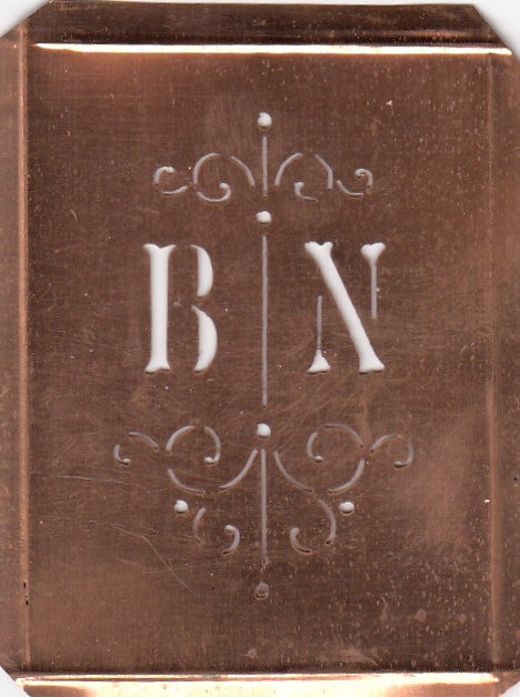 BN - Besonders hübsche alte Monogrammschablone
