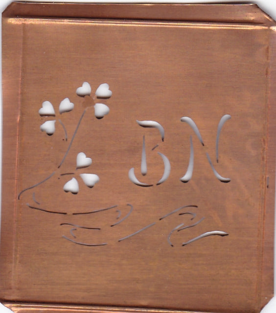BN - Außergewöhnliche alte Monogrammschablone