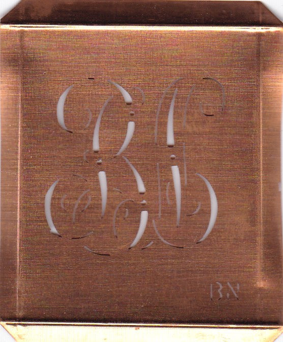 BN - Alte Monogramm Schablone zum Sticken und vieles mehr