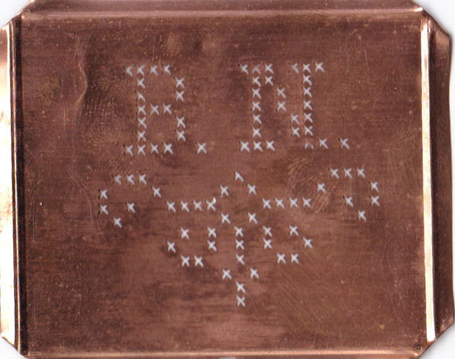 BN - Alte niedliche Kreuzstich Monogramm Schablone