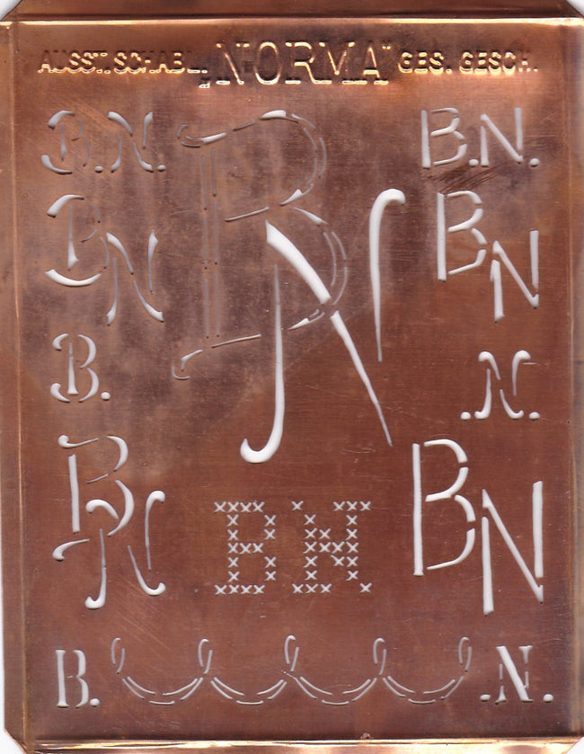 BN - Hübsche alte Monogrammschablone
