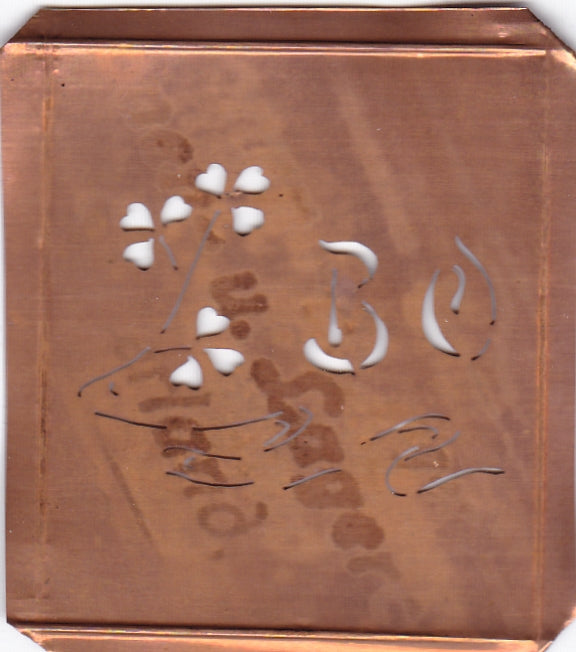 BO - Außergewöhnliche alte Monogrammschablone