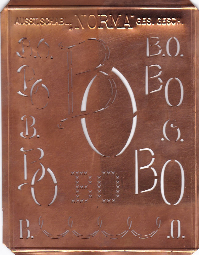 BO - Hübsche alte Monogrammschablone