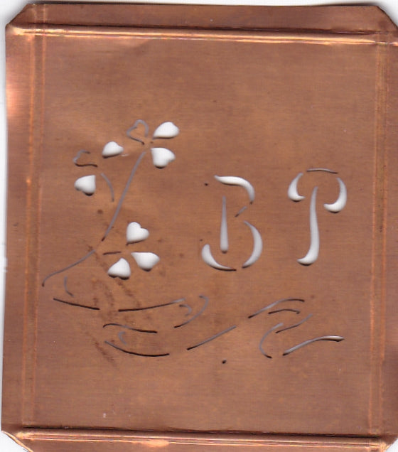 BP - Außergewöhnliche alte Monogrammschablone