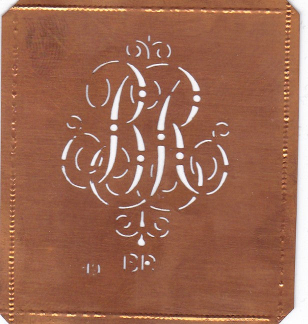 BR - Alte verschlungene zarte Stickschablone