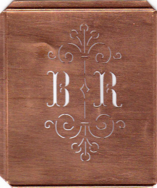 BR - Besonders hübsche alte Monogrammschablone