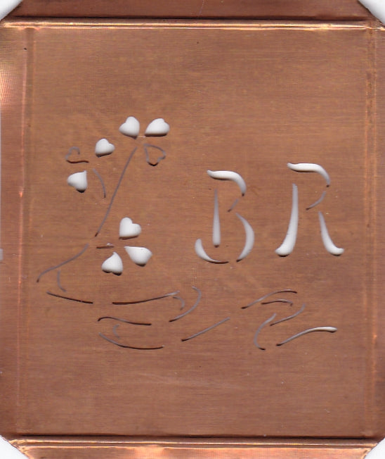 BR - Außergewöhnliche alte Monogrammschablone