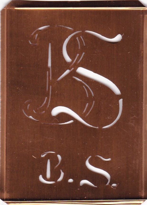 BS - Stickschablone für 2 verschiedene Monogramme
