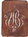 BU - Alte Monogramm Schablone mit Schnörkeln