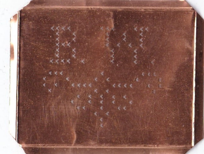 BW - Alte niedliche Kreuzstich Monogramm Schablone