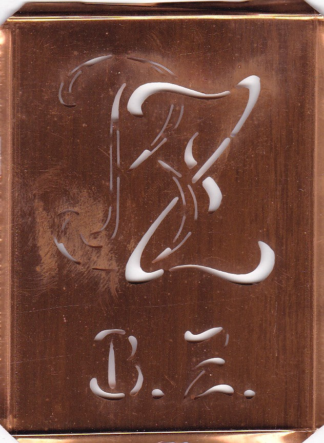 BZ - Stickschablone für 2 verschiedene Monogramme