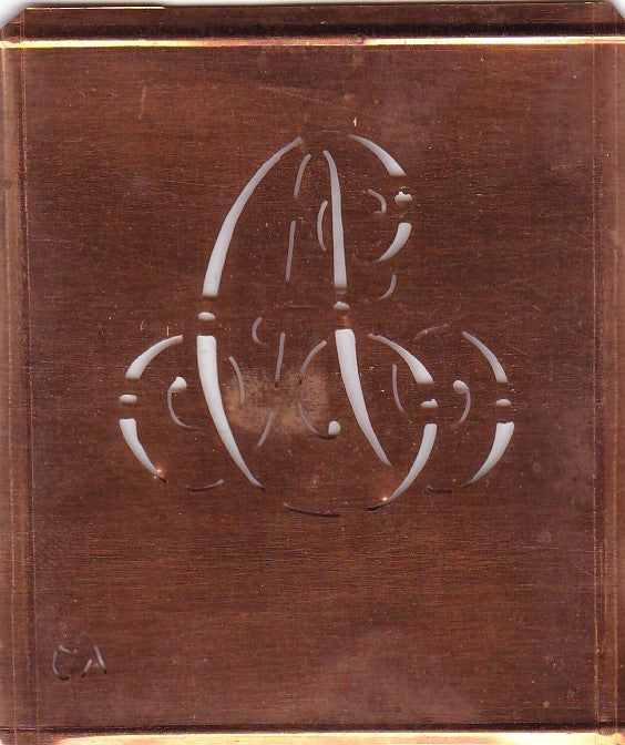 CA - Alte verschlungene Monogramm Stick Schablone