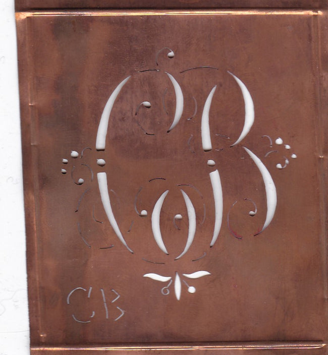 CB - Hübsche alte verschnörkelte Monogrammschablone