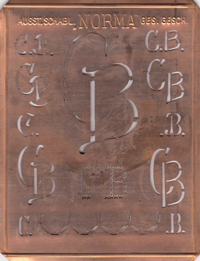CE - Hübsche alte Monogrammschablone
