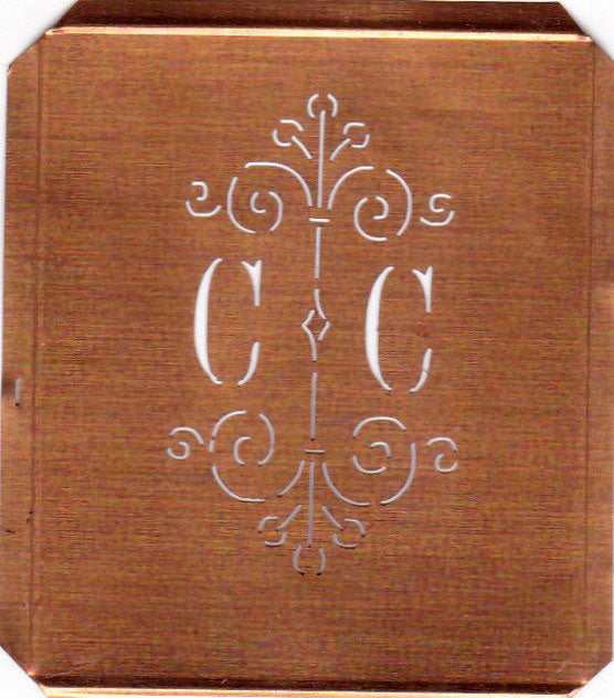 CC - Besonders hübsche alte Monogrammschablone