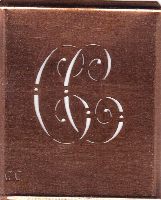 CC - Alte verschlungene Monogramm Stick Schablone