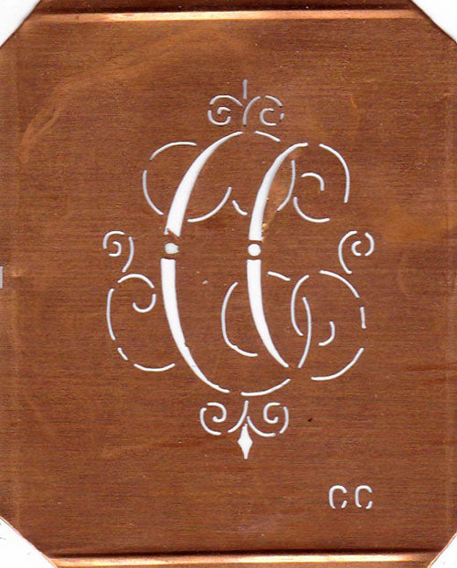 CC - Alte, verschlungene Monogrammschablone