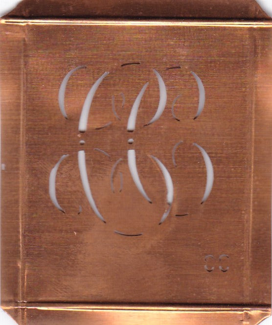 CC - Alte Monogramm Schablone zum Sticken und vieles mehr