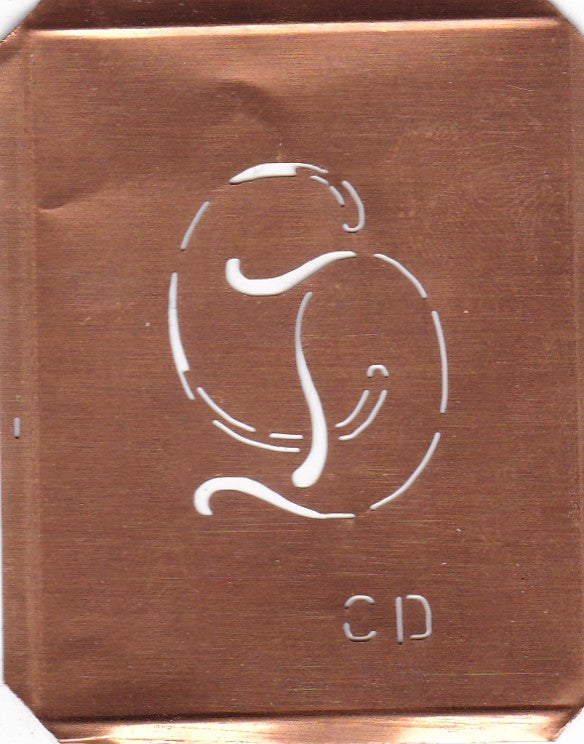 CD - 90 Jahre alte Stickschablone für hübsche Handarbeits Monogramme