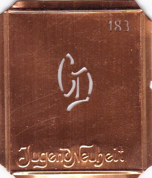 CD - Kleine interessante Monogramm Schablone - nicht nur zum Sticken geeignet