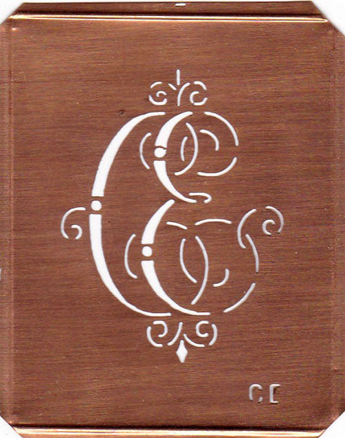CE - Alte, verschlungene Monogrammschablone